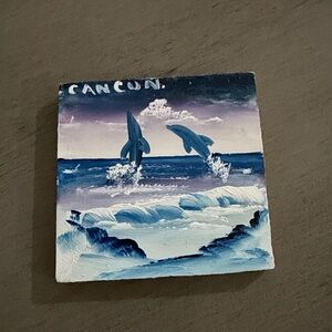 Cancun Souvenir Mexico Magnet Handmade Paint